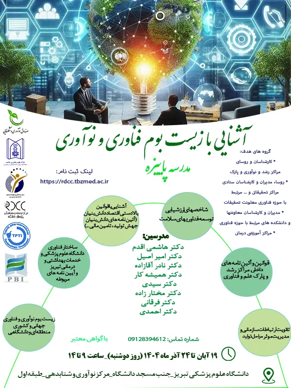کارگاه "آشنایی با اکوسیستم نوآوری و فناوری"